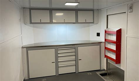 Trailer Storage Cabinet - Base, 8 ft. . V nose trailer cabinets